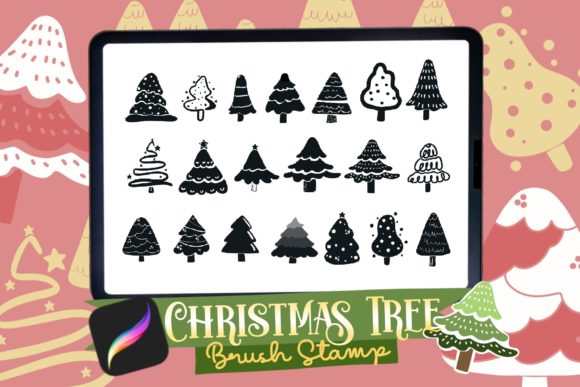 Download Christmas Tree Procreate Brush Stamp - Premium Resources