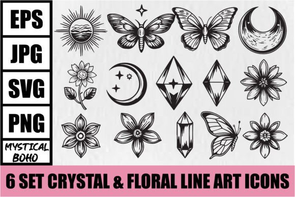 Download Mystical Boho Crystal Bundle - Premium Resources