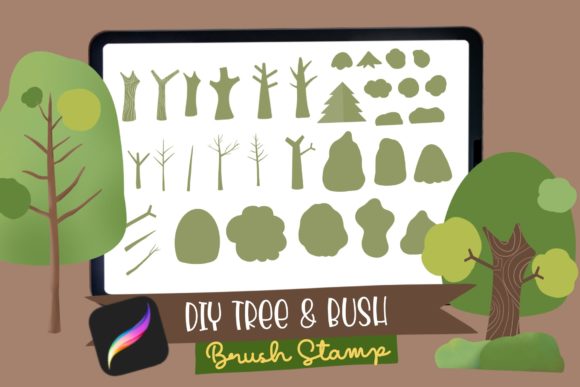 Download DIY Tree Procreate Brush Stamp - Premium Resources