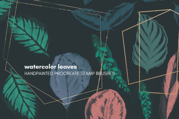 Download ProCreate Watercolor Leaves Brushes - Leaves brushes Collection